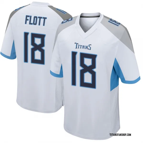 Youth Cor'Dale Flott Tennessee Titans Game White Jersey