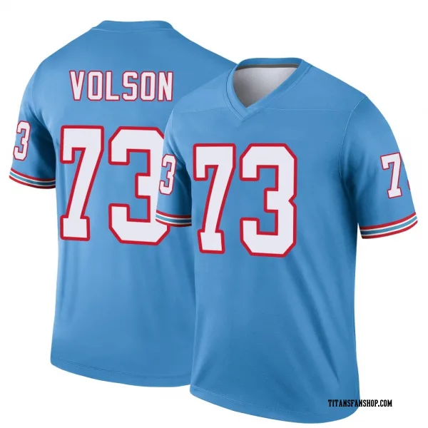 Youth Cordell Volson Tennessee Titans Legend Light Blue Oilers Throwback Jersey