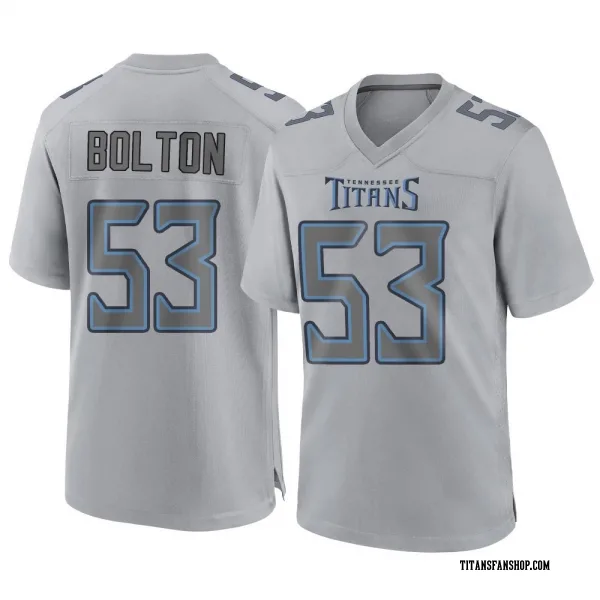 Youth Curtis Bolton III Tennessee Titans Game Gray Atmosphere Fashion Jersey