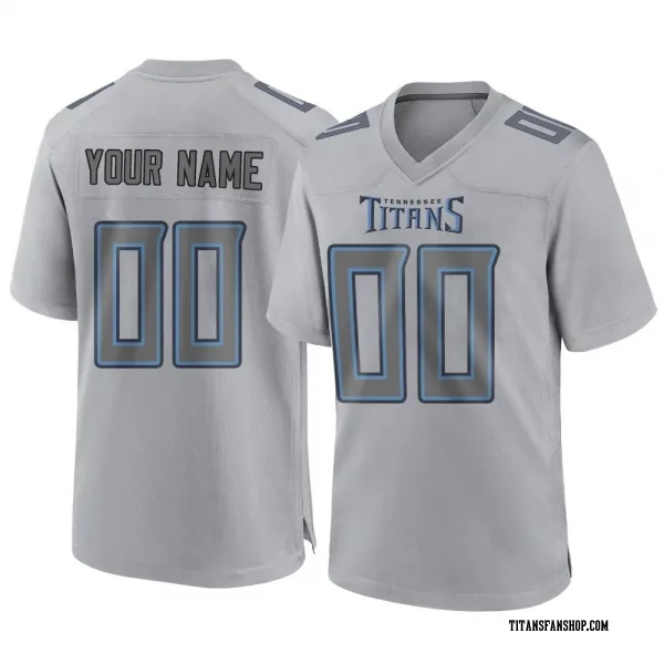 Youth Custom Tennessee Titans Game Gray Atmosphere Fashion Jersey