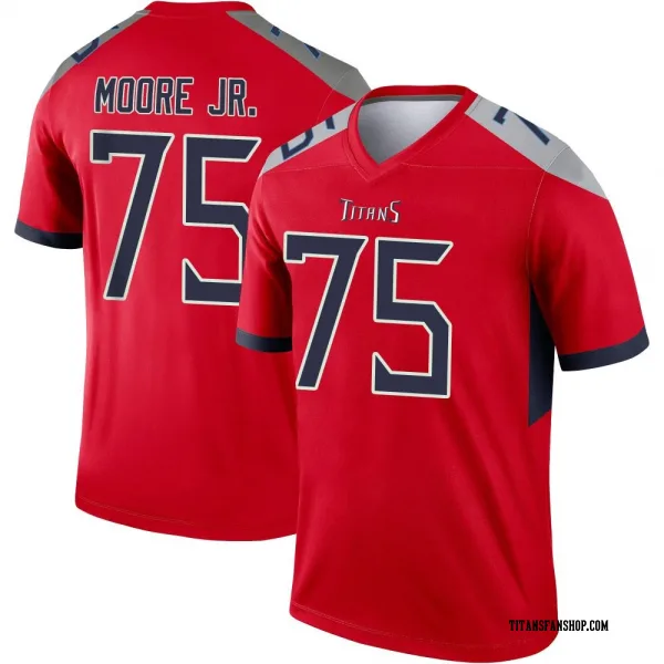 Youth Dan Moore Jr. Tennessee Titans Legend Red Inverted Jersey