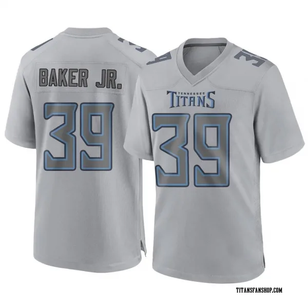 Youth Darrell Baker Jr. Tennessee Titans Game Gray Atmosphere Fashion Jersey