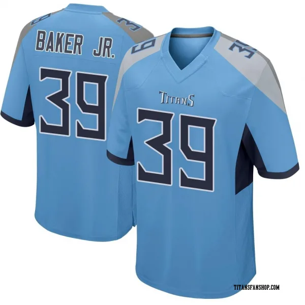 Youth Darrell Baker Jr. Tennessee Titans Game Light Blue Jersey