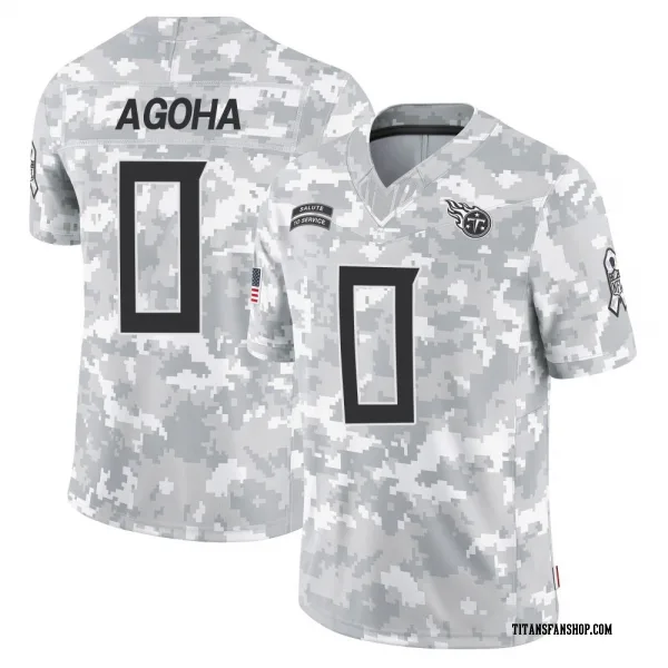 Youth David Agoha Tennessee Titans Limited Arctic Camo 2024 Salute to Service Jersey