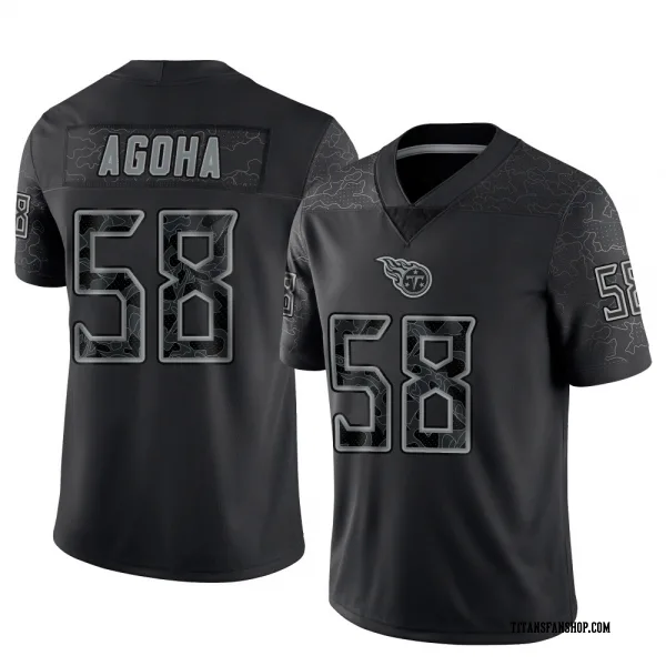 Youth David Ebuka Agoha Tennessee Titans Limited Black Reflective Jersey