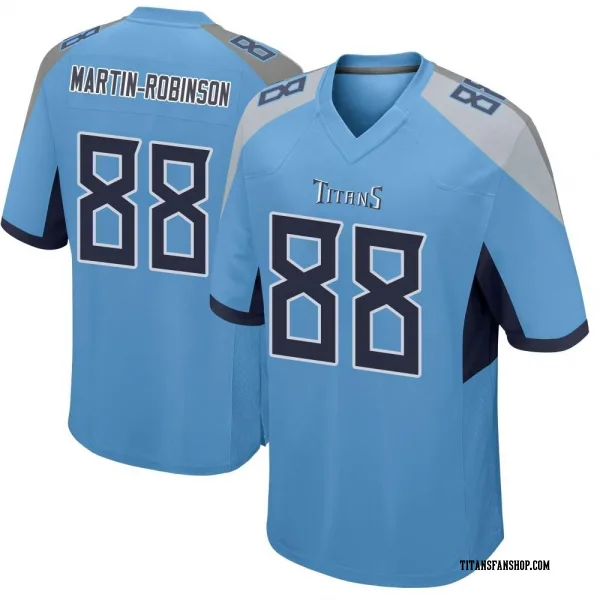 Youth David Martin-Robinson Tennessee Titans Game Light Blue Jersey