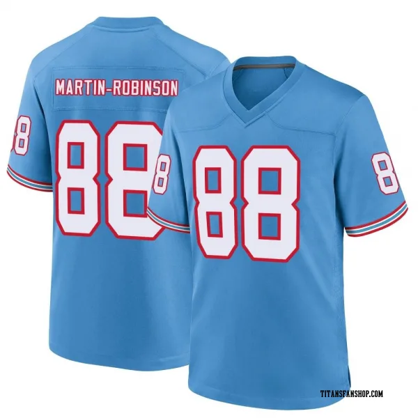 Youth David Martin-Robinson Tennessee Titans Game Light Blue Oilers Throwback Alternate Jersey