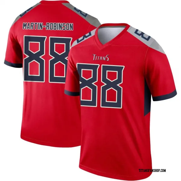 Youth David Martin-Robinson Tennessee Titans Legend Red Inverted Jersey