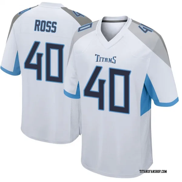 Youth Davion Ross Tennessee Titans Game White Jersey