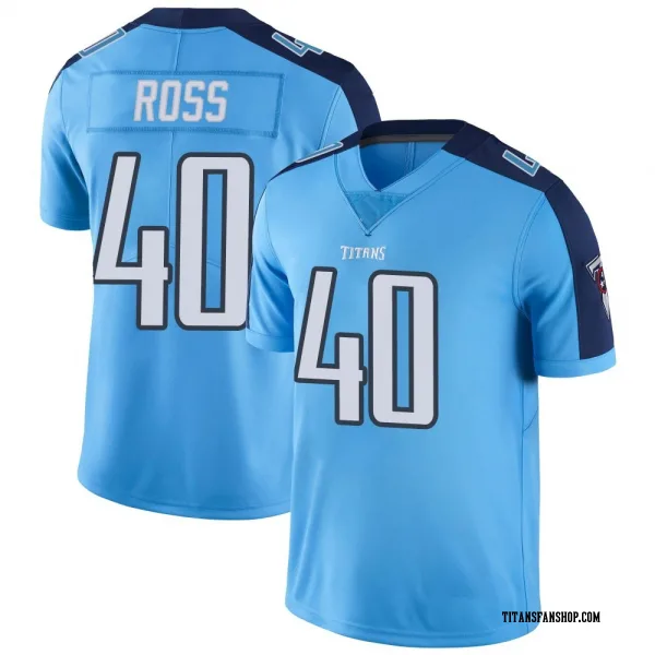 Youth Davion Ross Tennessee Titans Limited Light Blue Color Rush Jersey
