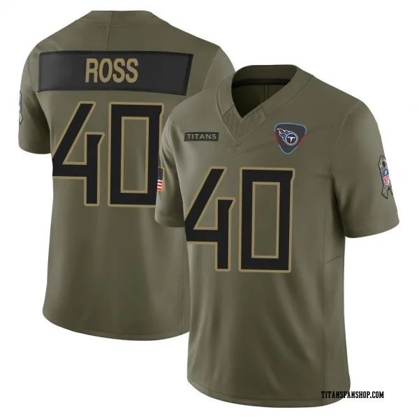 Youth Davion Ross Tennessee Titans Limited Olive 2025 Salute to Service Jersey