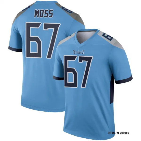 Youth Drew Moss Tennessee Titans Legend Light Blue Jersey