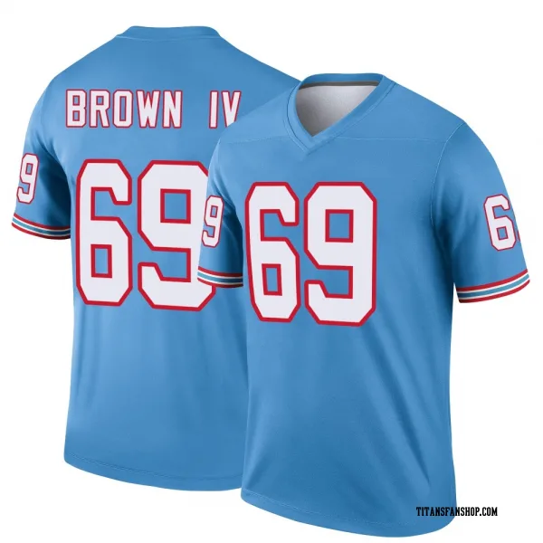 Youth Earnest Brown IV Tennessee Titans Legend Light Blue Oilers Throwback Jersey