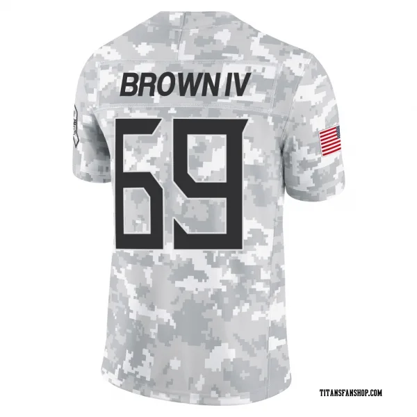 Youth Earnest Brown IV Tennessee Titans Limited Arctic Camo 2024 Salute to Service Jersey