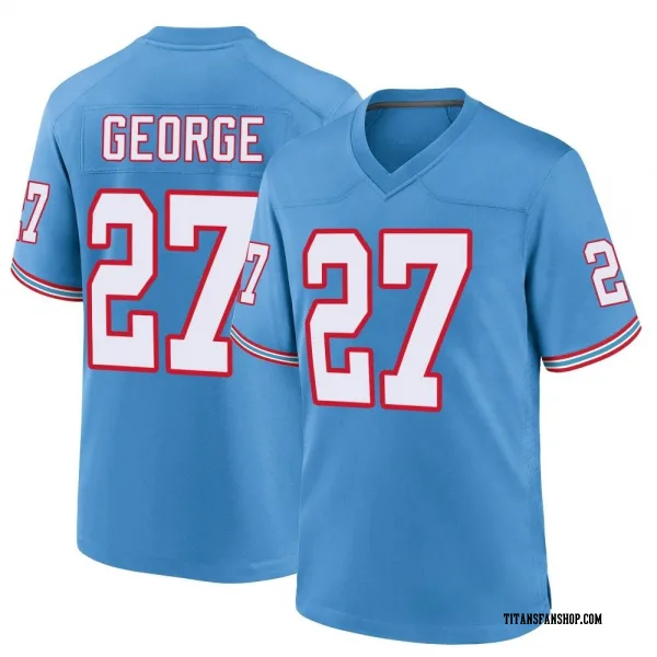 Youth Eddie George Tennessee Titans Game Light Blue Oilers Throwback Alternate Jersey
