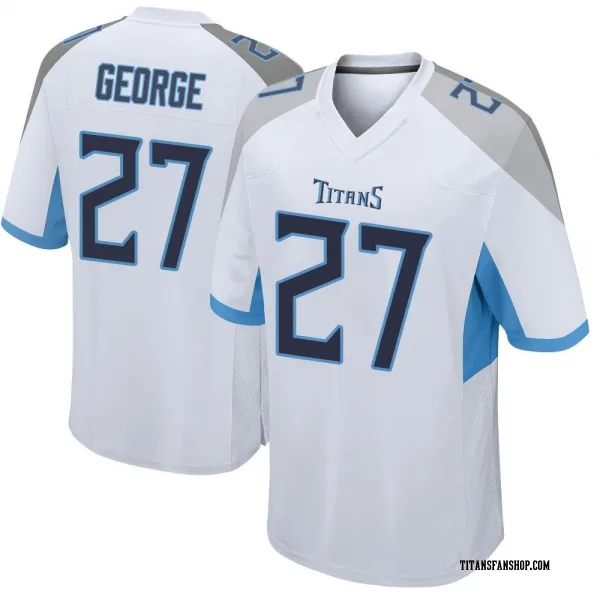 Youth Eddie George Tennessee Titans Game White Jersey