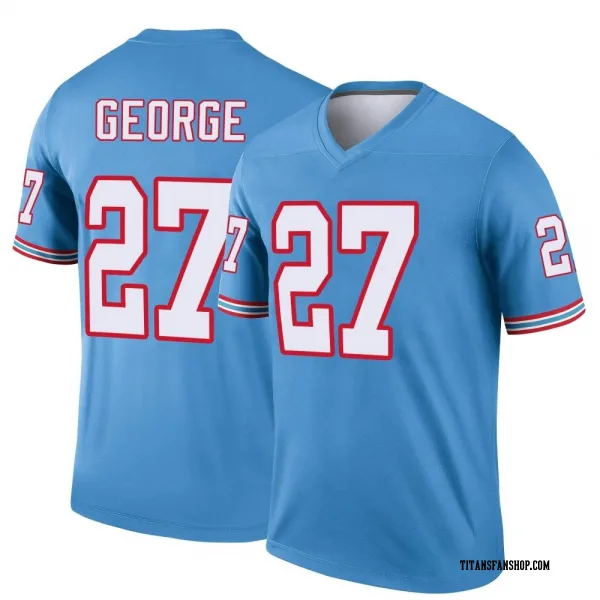 Youth Eddie George Tennessee Titans Legend Light Blue Oilers Throwback Jersey