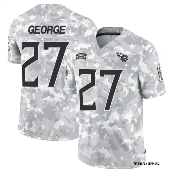 Youth Eddie George Tennessee Titans Limited Arctic Camo 2024 Salute to Service Jersey