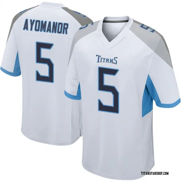 Youth Elic Ayomanor Tennessee Titans Game White Jersey