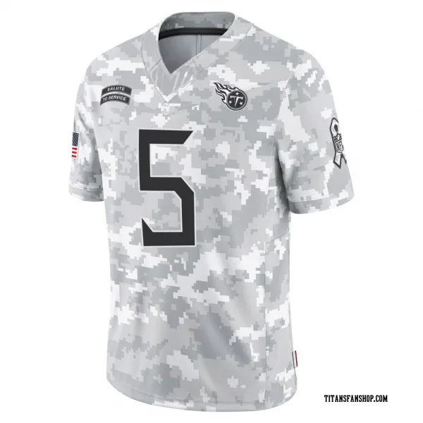 Youth Elic Ayomanor Tennessee Titans Limited Arctic Camo 2024 Salute to Service Jersey