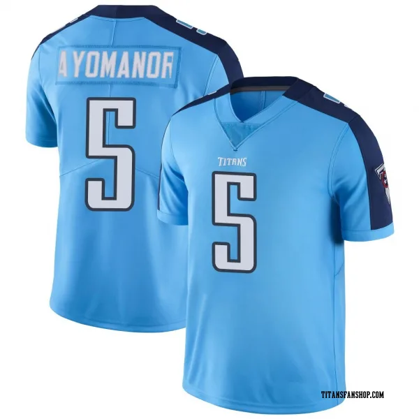 Youth Elic Ayomanor Tennessee Titans Limited Light Blue Color Rush Jersey