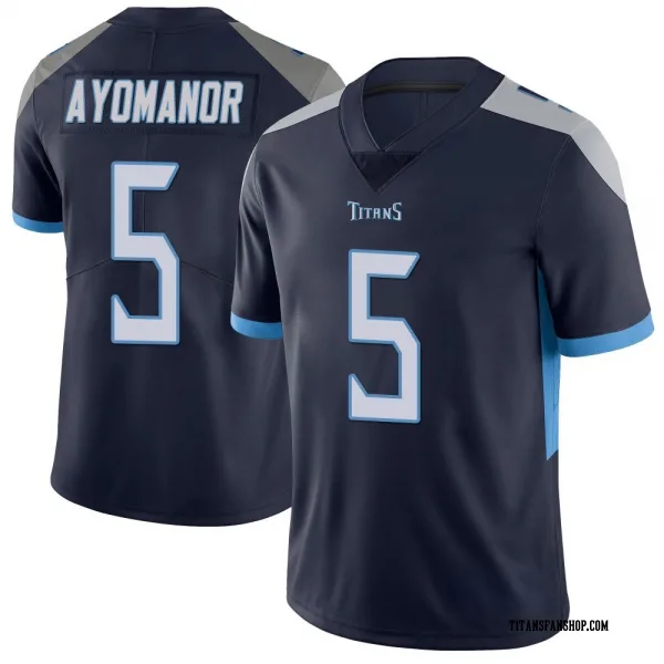 Youth Elic Ayomanor Tennessee Titans Limited Navy Vapor Untouchable Jersey