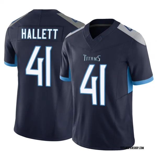 Youth Erick Hallett Tennessee Titans Limited Navy Vapor F.U.S.E. Jersey