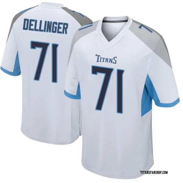 Youth Garrett Dellinger Tennessee Titans Game White Jersey