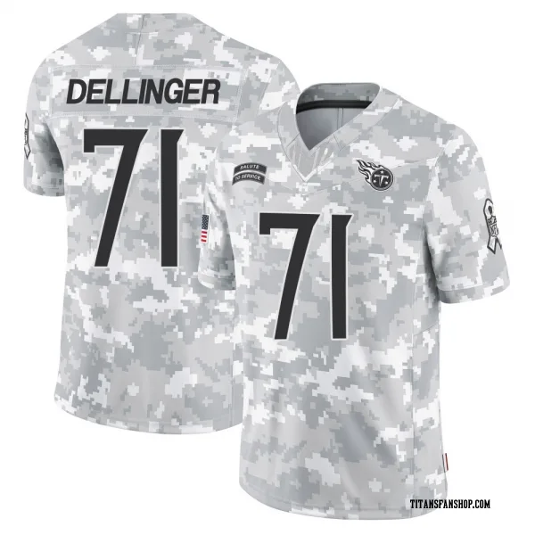 Youth Garrett Dellinger Tennessee Titans Limited Arctic Camo 2024 Salute to Service Jersey