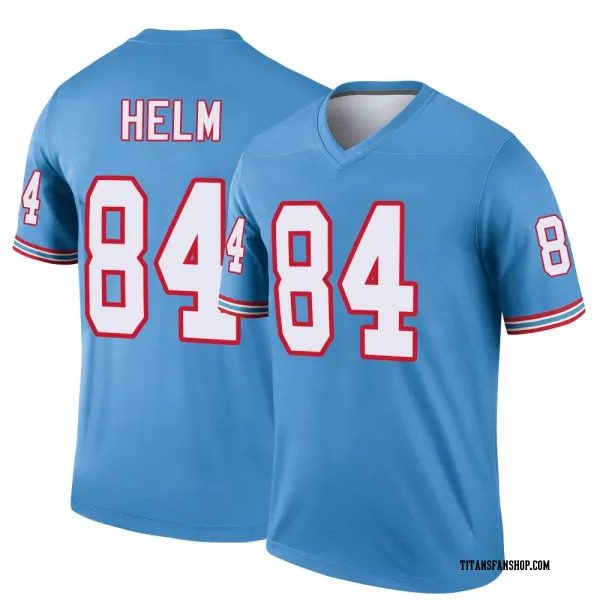 Youth Gunnar Helm Tennessee Titans Legend Light Blue Oilers Throwback Jersey