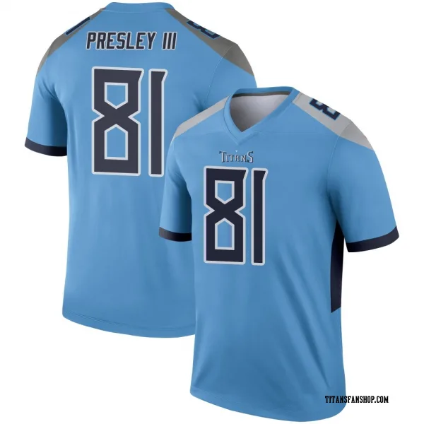 Youth Hal Presley III Tennessee Titans Legend Light Blue Jersey