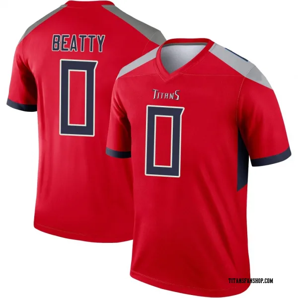 Youth Hank Beatty Tennessee Titans Legend Red Inverted Jersey