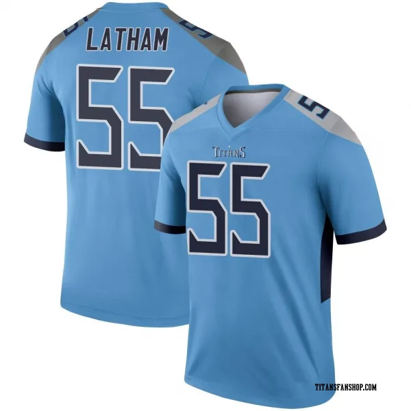 Youth JC Latham Tennessee Titans Legend Light Blue Jersey