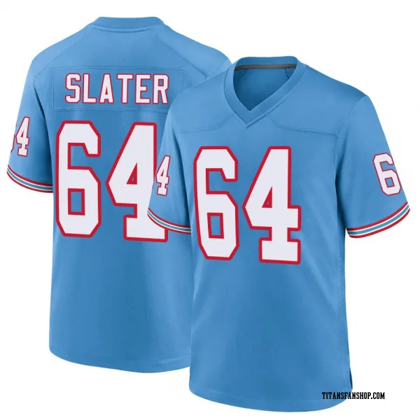 Youth Jackson Slater Tennessee Titans Game Light Blue Oilers Throwback Alternate Jersey