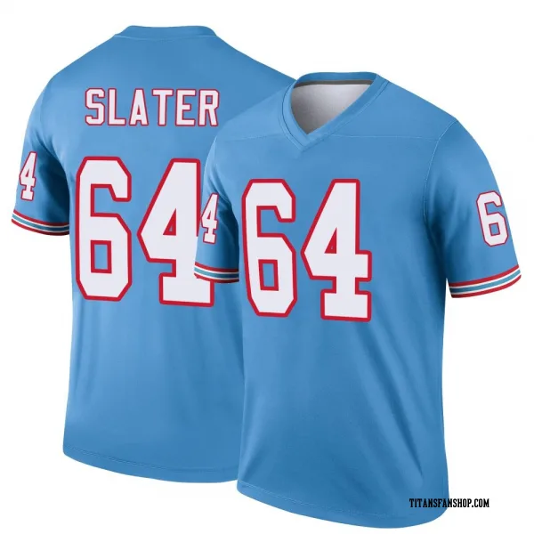 Youth Jackson Slater Tennessee Titans Legend Light Blue Oilers Throwback Jersey