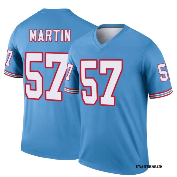 Youth Jacob Martin Tennessee Titans Legend Light Blue Oilers Throwback Jersey