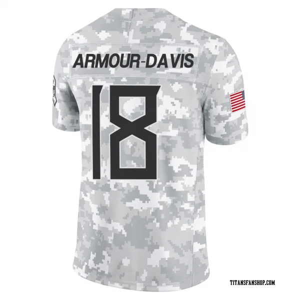 Youth Jalyn Armour-Davis Tennessee Titans Limited Arctic Camo 2024 Salute to Service Jersey