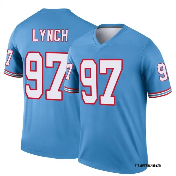 Youth James Lynch Tennessee Titans Legend Light Blue Oilers Throwback Jersey