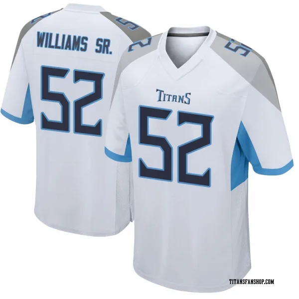 Youth James Williams Sr. Tennessee Titans Game White Jersey