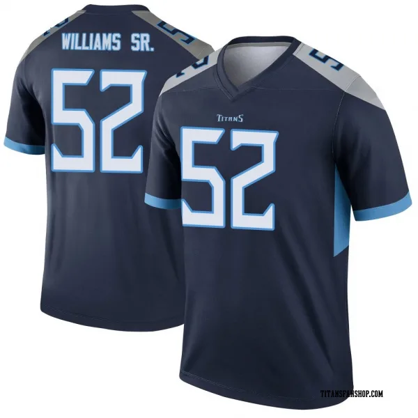 Youth James Williams Sr. Tennessee Titans Legend Navy Jersey
