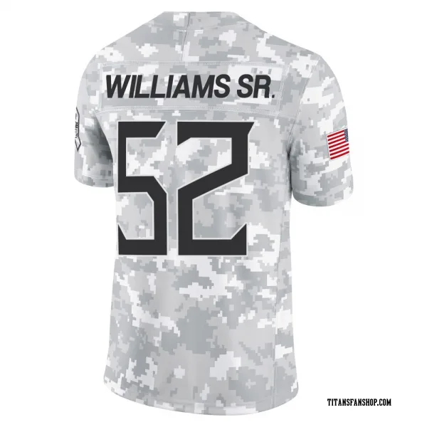 Youth James Williams Sr. Tennessee Titans Limited Arctic Camo 2024 Salute to Service Jersey