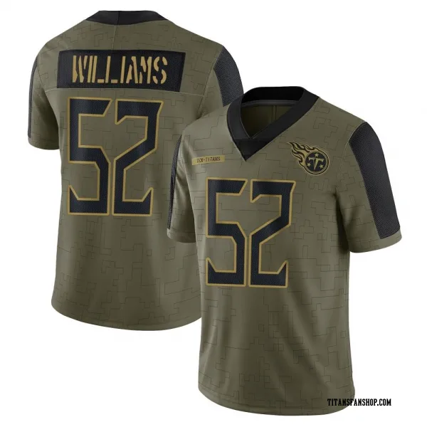 Youth James Williams Tennessee Titans Limited Olive 2021 Salute To Service Jersey
