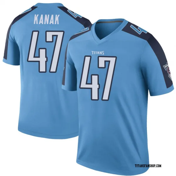 Youth Jaren Kanak Tennessee Titans Legend Light Blue Color Rush Jersey