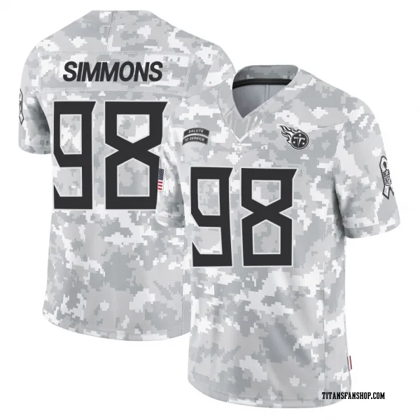 Youth Jeffery Simmons Tennessee Titans Limited Arctic Camo 2024 Salute to Service Jersey