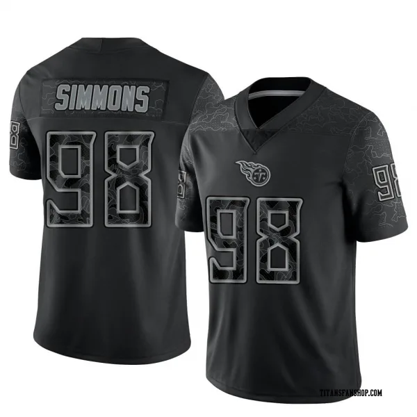 Youth Jeffery Simmons Tennessee Titans Limited Black Reflective Jersey