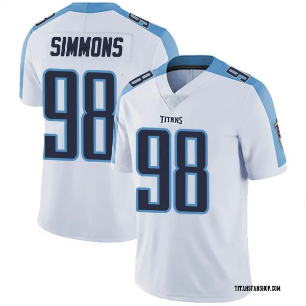 Youth Jeffery Simmons Tennessee Titans Limited White Vapor Untouchable Jersey