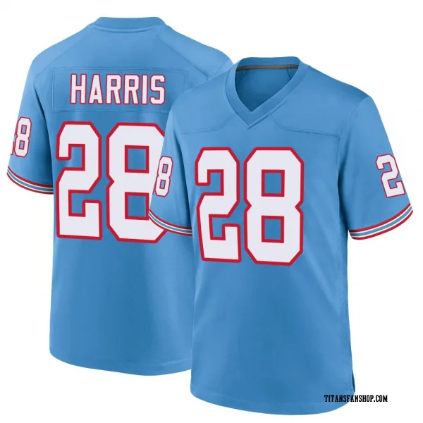 Youth Jermari Harris Tennessee Titans Game Light Blue Oilers Throwback Alternate Jersey