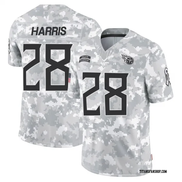 Youth Jermari Harris Tennessee Titans Limited Arctic Camo 2024 Salute to Service Jersey