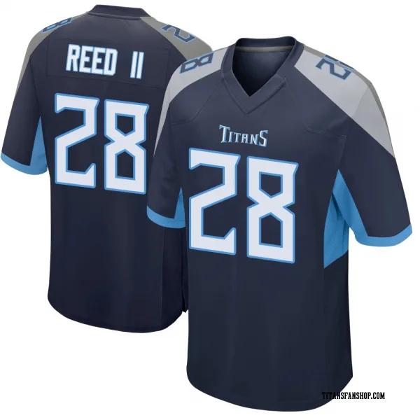 Youth Jerrick Reed II Tennessee Titans Game Navy Jersey