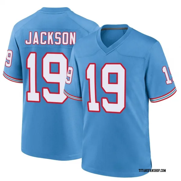 Youth Jha'Quan Jackson Tennessee Titans Game Light Blue Oilers Throwback Alternate Jersey